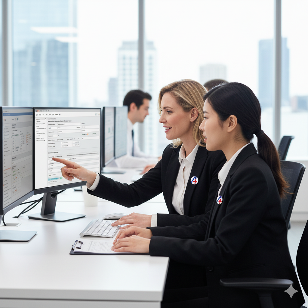 Medical billing professionals at work