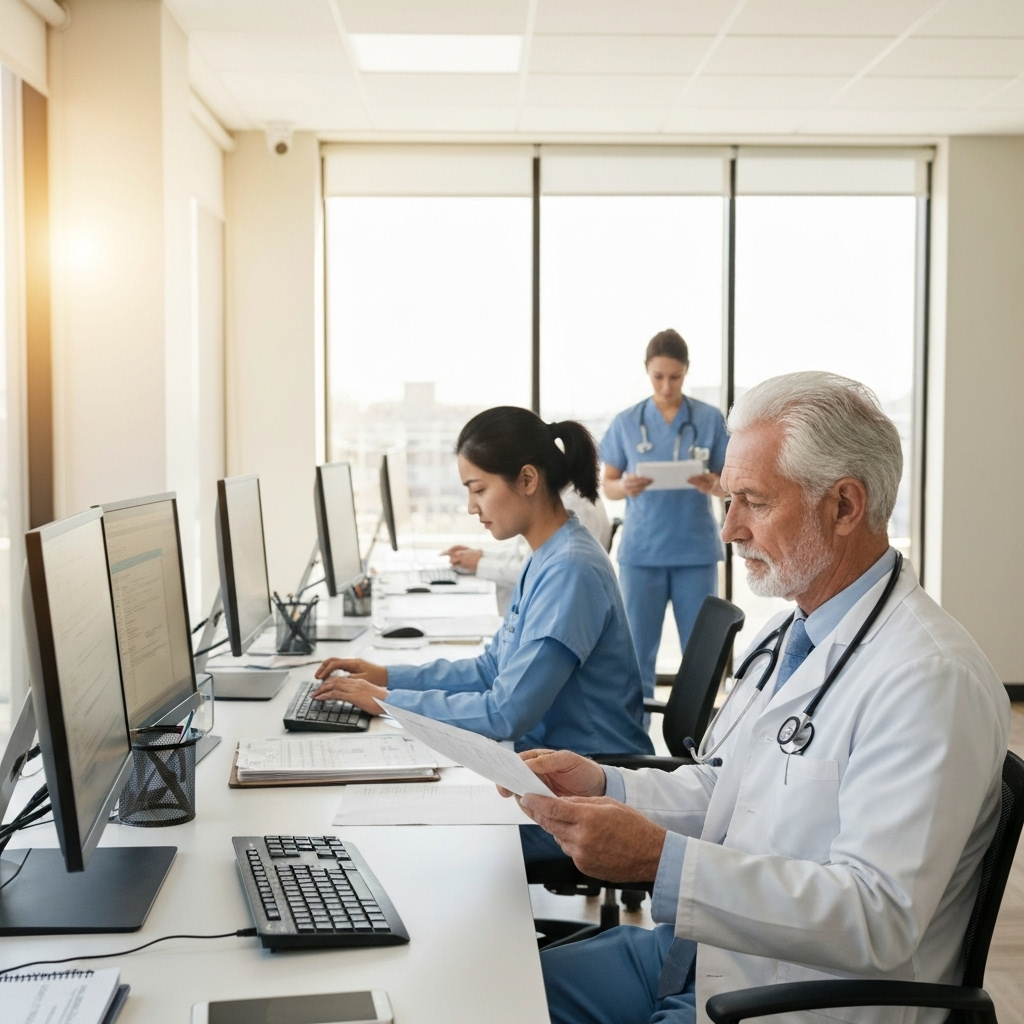 Medical billing professionals at work